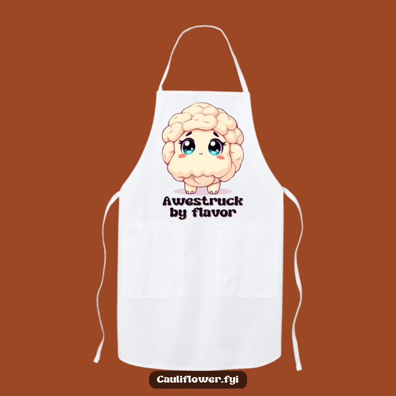Funny Awestruck Cauliflower Apron - Kitchen Veggie Wonder Gift