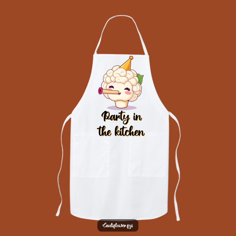 Funny Party Cauliflower Apron, Festive Veggie Chef Wear for a Hilarious Gift