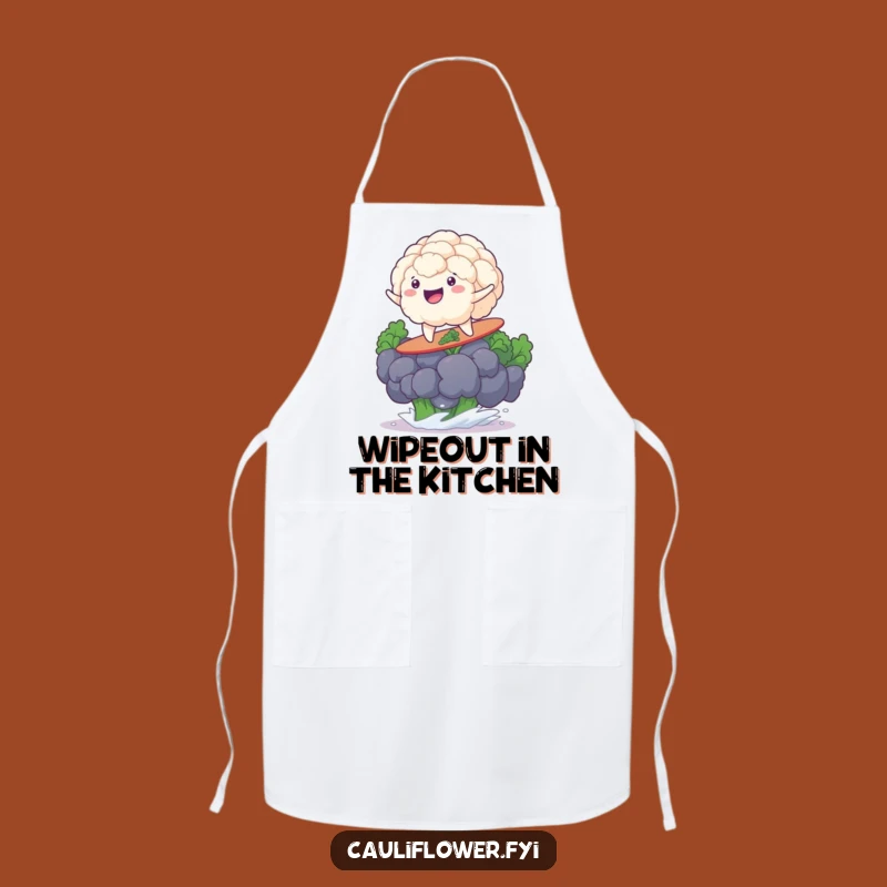 Funny Surfing Cauliflower Apron: Cook Up Some Fun At The Grill!