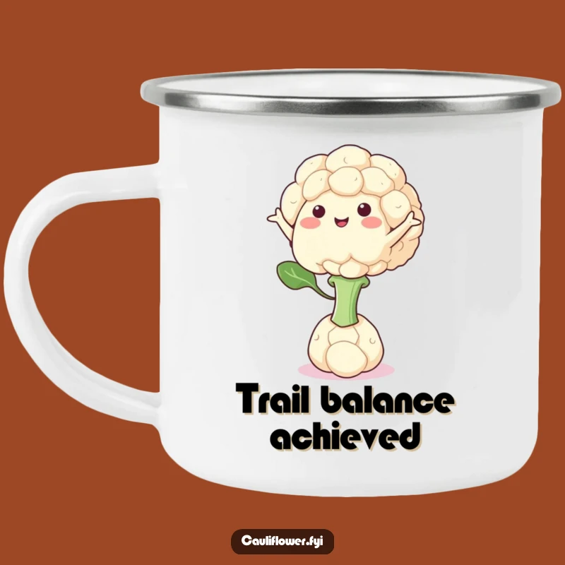 Funny Cauliflower Balance Camping Mug - Stable Sips Outdoors!