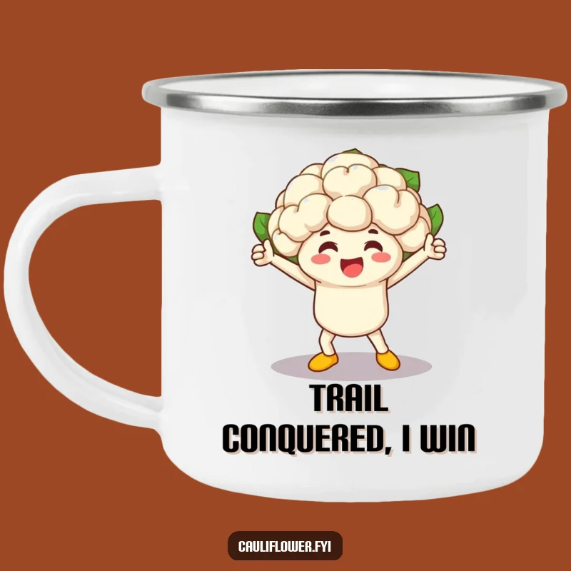 Funny Cauliflower Victory Camping Mug - Hilarious Outdoor Race Winner