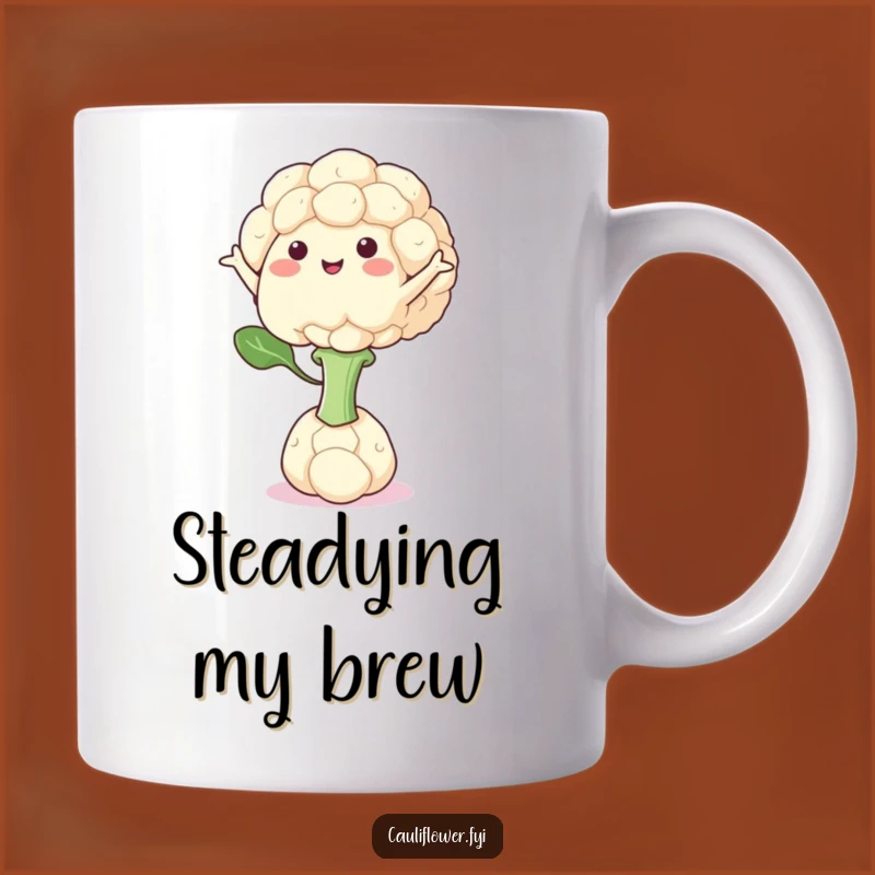 Funny Cauliflower Balance Mug - Whimsical Charm, Perfect Gift!