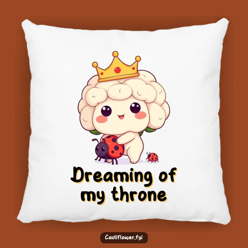 Funny Kawaii Cauliflower Pillow: Snuggle with Royal Veggie Companions!