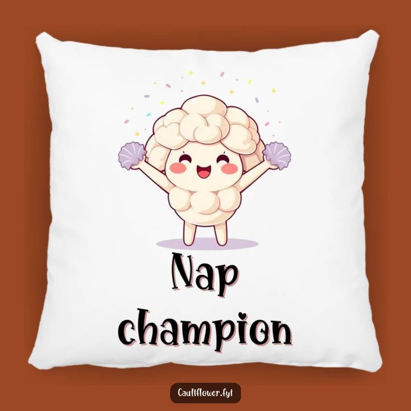 Funny Kawaii Cauliflower Comfort Pillow: Soft Hugs and Hilarious Veggie Cuddles