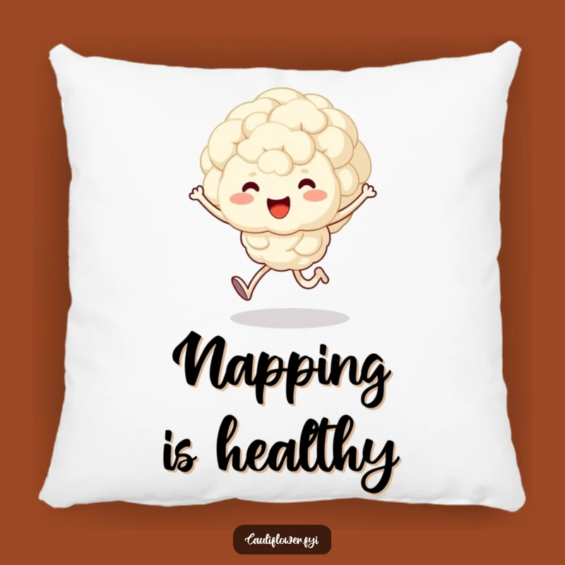 Funny Kawaii Cauliflower Pillow - Cozy Veggie Accent for Happy Homes
