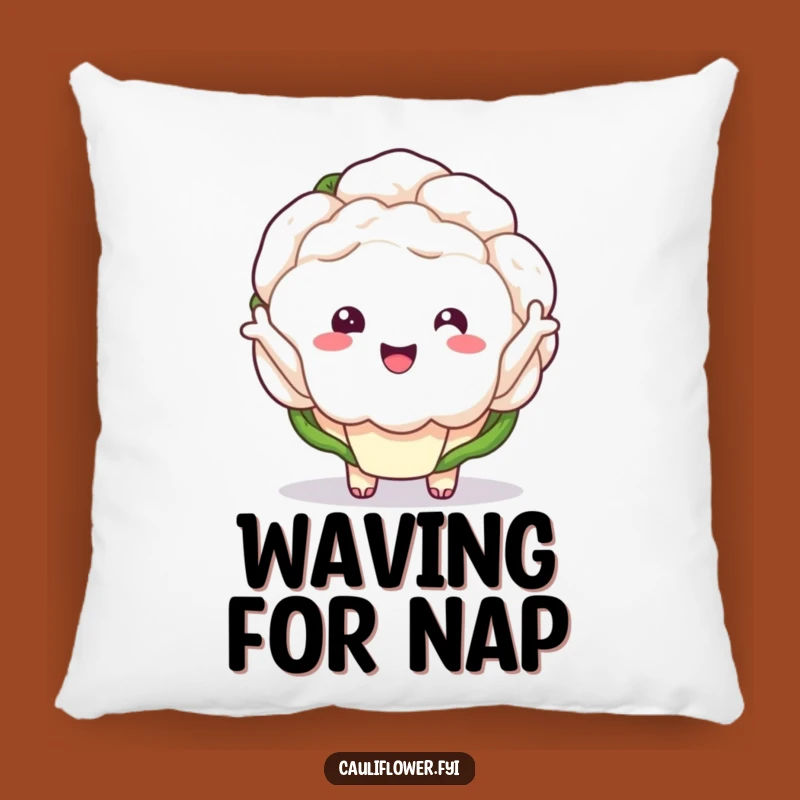 Funny Kawaii Cauliflower Wave Pillow - Comfy and Hilarious Veggie Accent