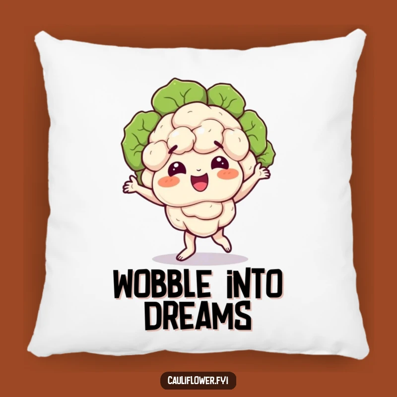 Funny Dancing Cauliflower Pillow - Cozy Veggie Dance Decor Gift