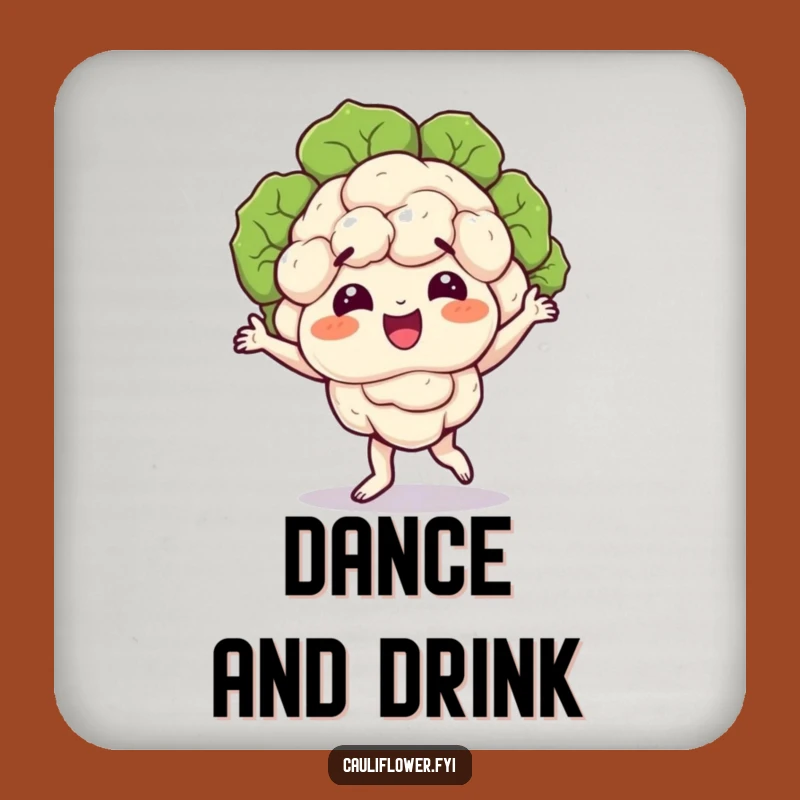 Funny Dancing Cauliflower Coaster - Veggie Wobbly Decor Gift