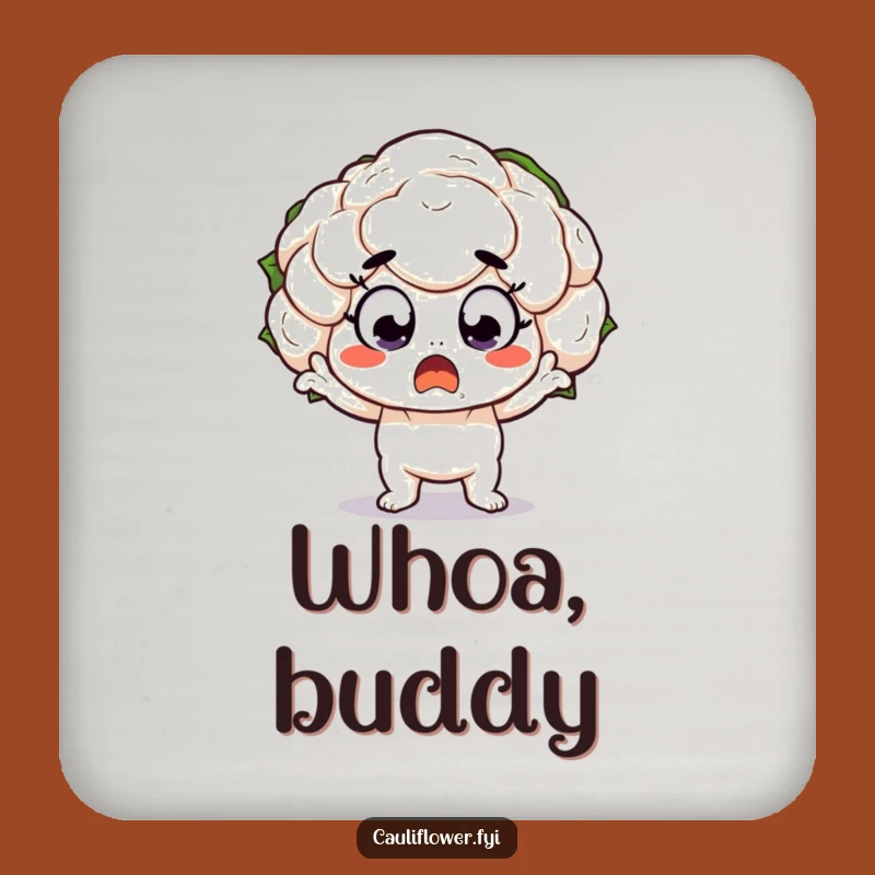Funny Kawaii Cauliflower Coaster Set: Hilarious Protection from Surprises