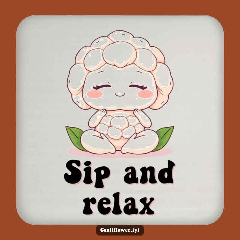 Funny Meditating Cauliflower Coasters: Protect Surfaces With Veggie Calm!