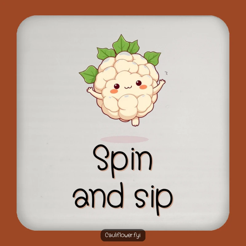 Funny Kawaii Cauliflower Pirouette Coasters: Protect Surfaces with Cute Charm