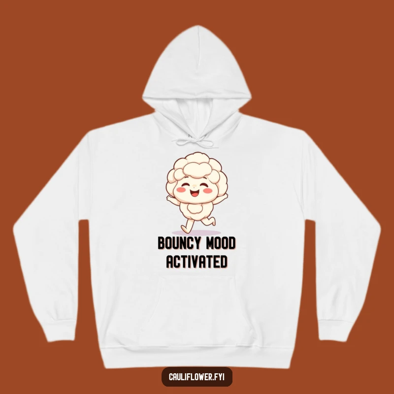 Funny Giggling Cauliflower Hoodie: Cozy Happy Skipper Veggie Gift