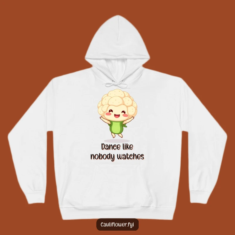 Funny Cauliflower Pirouette Hoodie - Cozy Comfort Meets Comical Dance