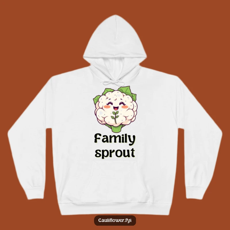 Funny Cauliflower Hoodie - Cozy Veggie Family Gift for Warm Hugs