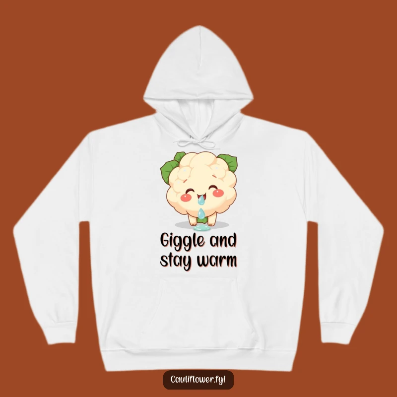 Funny Cauliflower Giggling Hoodie - Cozy Comfort with Delicate Humor