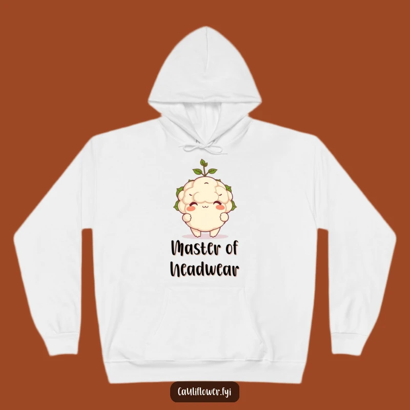 Funny Cauliflower Sprout Balance Hoodie: Cozy Up with Cute Veggie Charm