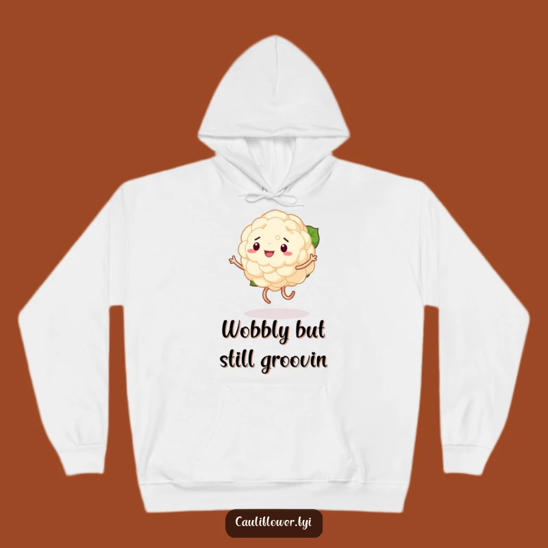 Funny Cauliflower Wobbly Grooves Hoodie: Cozy and Hilarious Vegetable Apparel