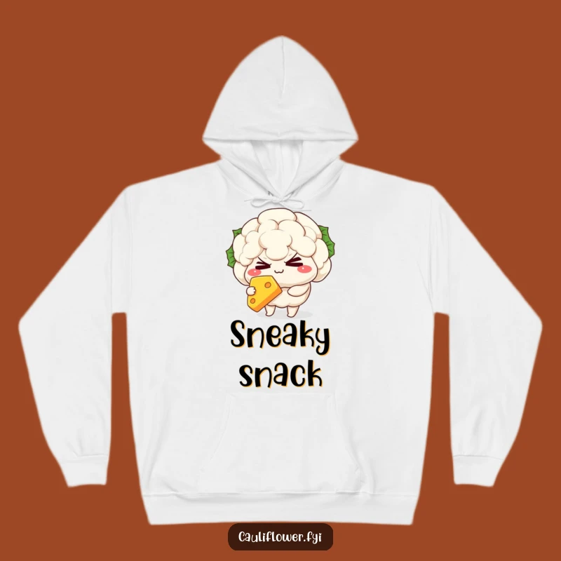 Funny Kawaii Cauliflower Cozy Hoodie: Warm Hugs and Cheesy Jokes