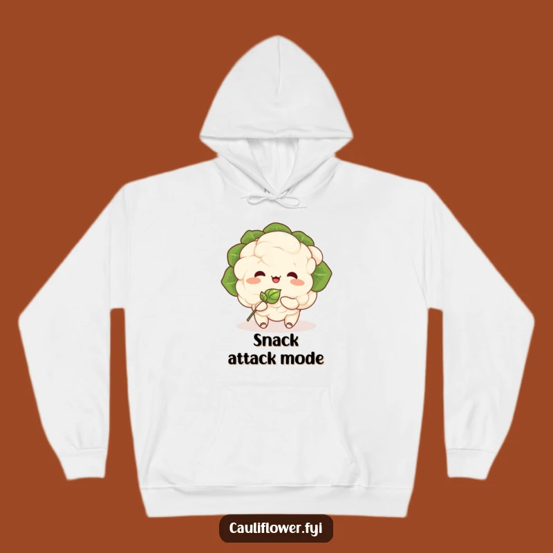 Funny Kawaii Cauliflower Hoodie: Cozy Up with a Happy Sprout Friend!