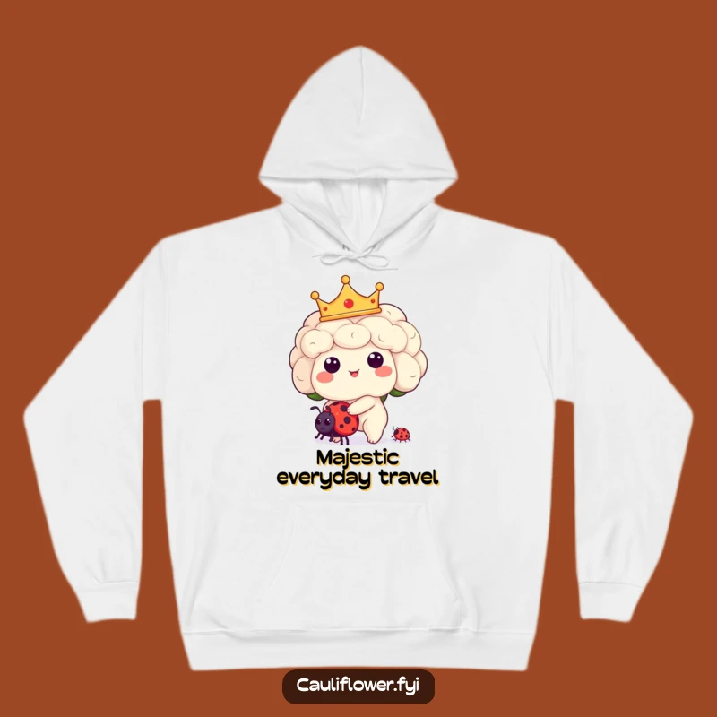 Funny Kawaii Cauliflower Hoodie: Cozy Up with Royal Ladybug Vibes!