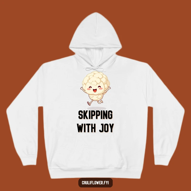 Funny Kawaii Cauliflower Hoodie - Cozy Veggie Character Gift for Warm Hugs