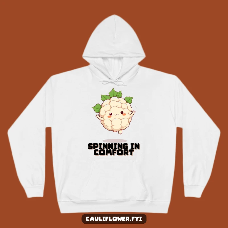 Funny Kawaii Cauliflower Pirouette Hoodie: Cozy Up with Cute Veggie Swirls