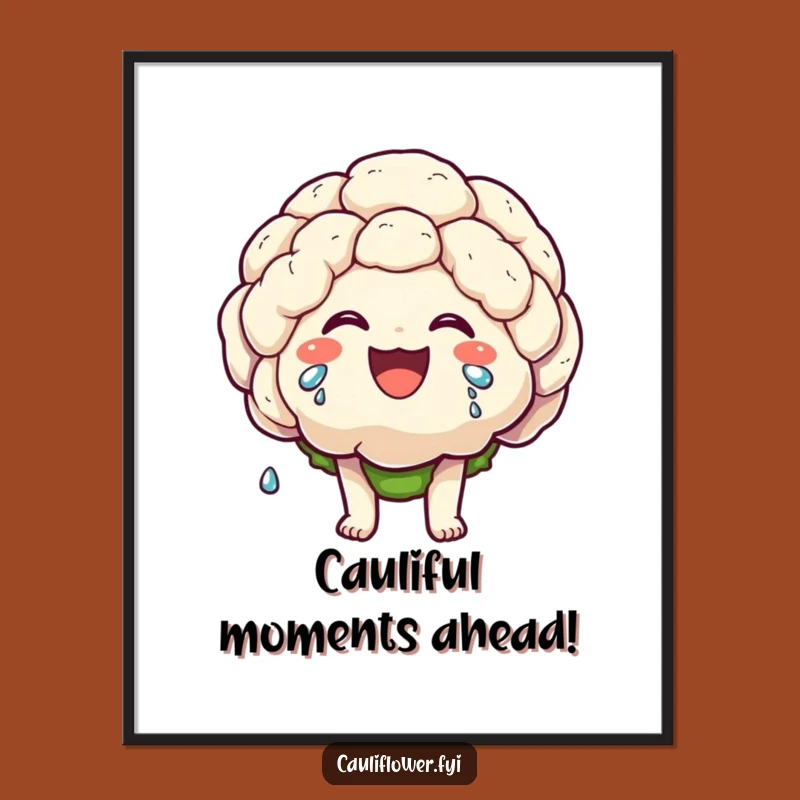 Free Printable Wall Art: Laughing Cauliflower, Tears of Joy, Funny Decor Downloadable