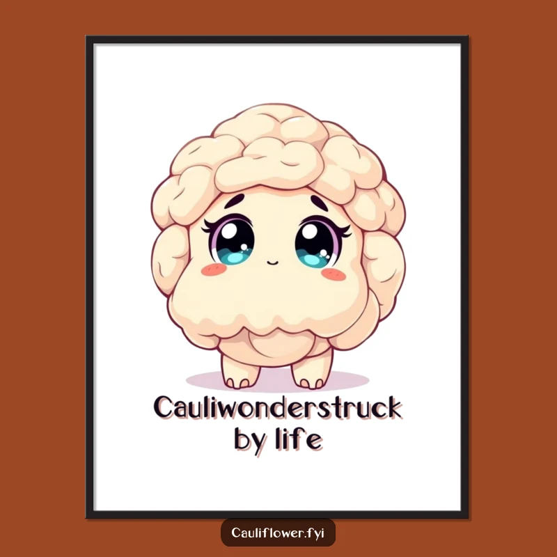 Free Printable Wall Art: Awestruck Cauliflower Downloadable Wonder Art