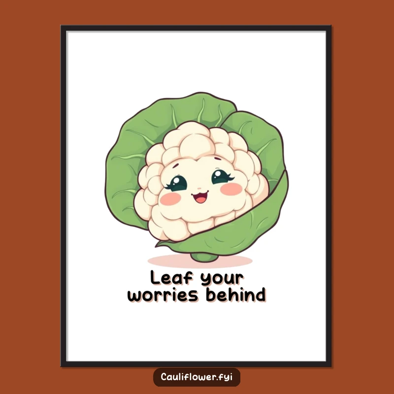 Free Printable Giggling Cauliflower Art - Playful Downloadable Decor