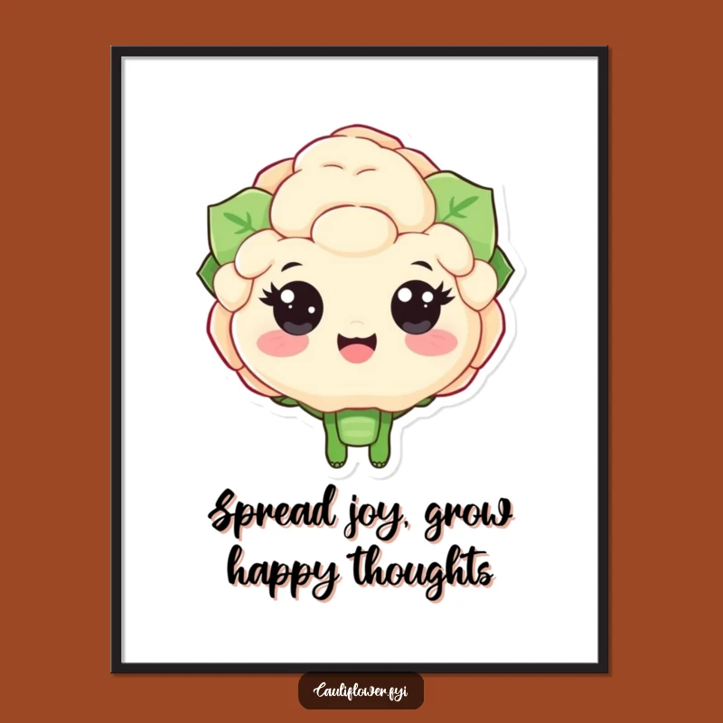 Free Printable Wall Art: Enthusiastic Cauliflower for a Vibrant Room