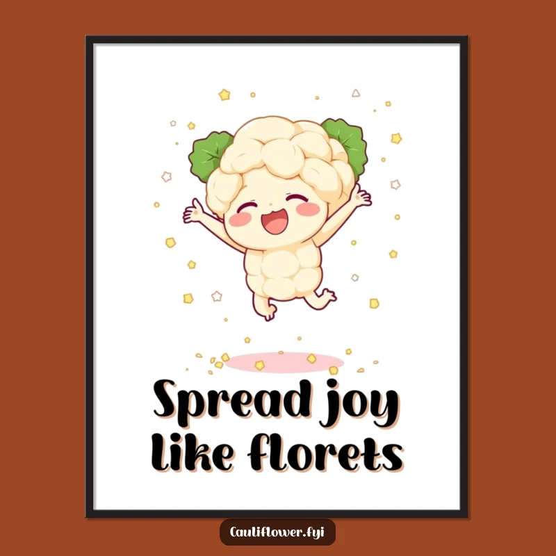 Joyful Bloom Wall Art: Free Printable Cauliflower Burst, Whimsical Downloadable Art!