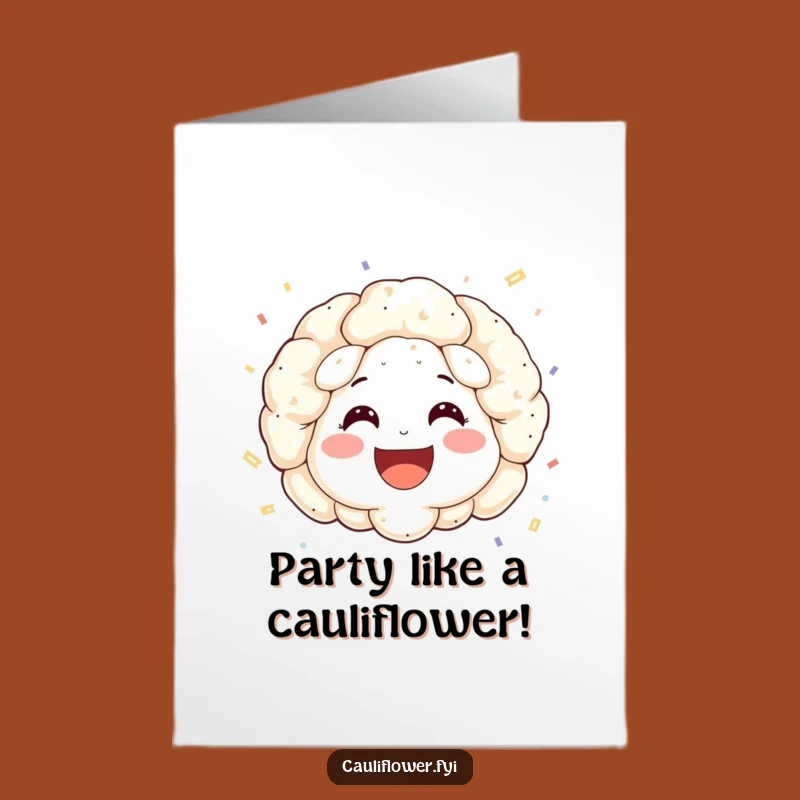 Free Printable Birthday Card: Confetti Cauliflower Smile Downloadable Gift
