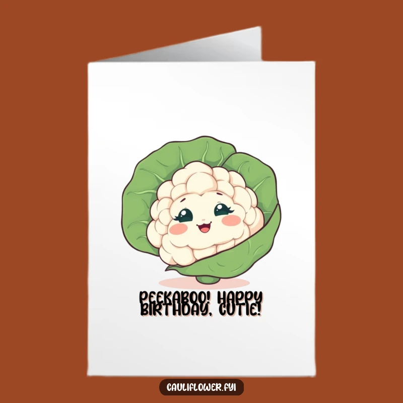 Free Printable Giggling Cauliflower Birthday Card - Secretly Funny Downloadable Gift