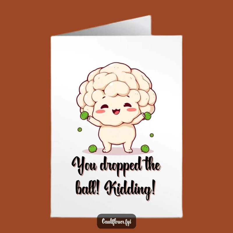 Free Printable Congrats Card: Juggling Cauliflower, Pea Perfection, Funny Downloadable