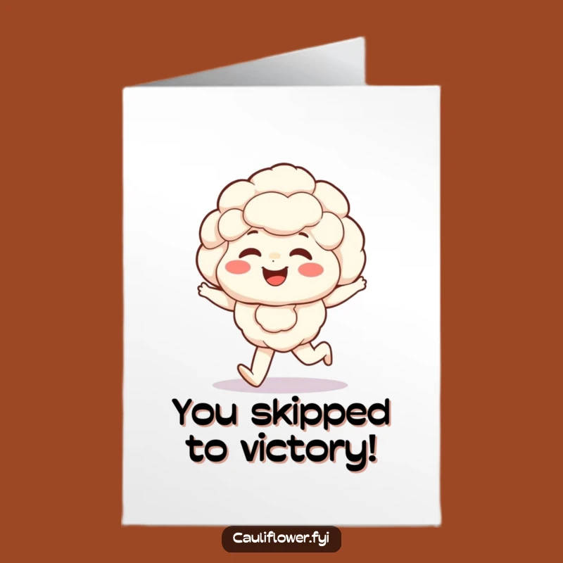 Free Printable Congrats Card: Happy Cauliflower Skip, DIY Celebration Gift