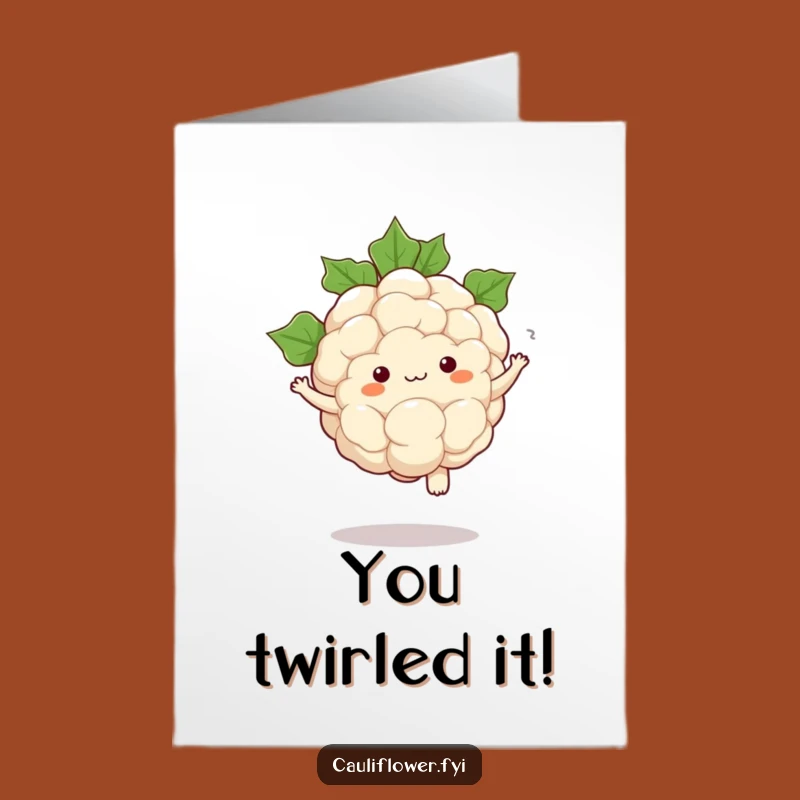 Free Printable Congrats Card: Cauliflower Pirouette Downloadable for Triumphs