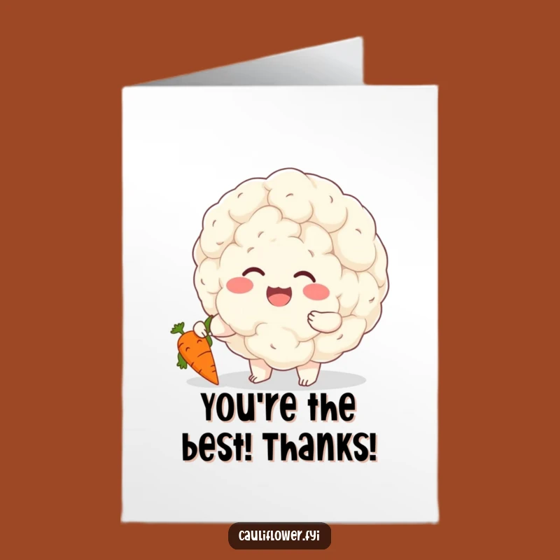Amusing Free Printable Thank You Card: Cauliflower's Giggle of Thanks!