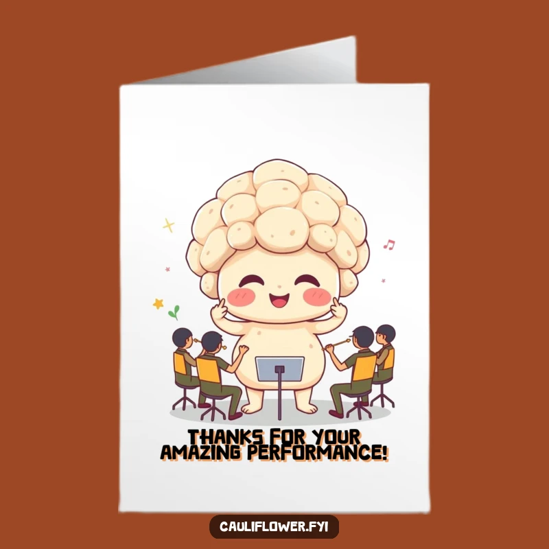 Free Printable Funny Thank You Card: Cauliflower's Grateful Groove!