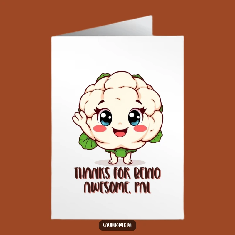 Free Printable Thank You Card: Grateful Cauliflower Waves Thanks Funny Downloadable