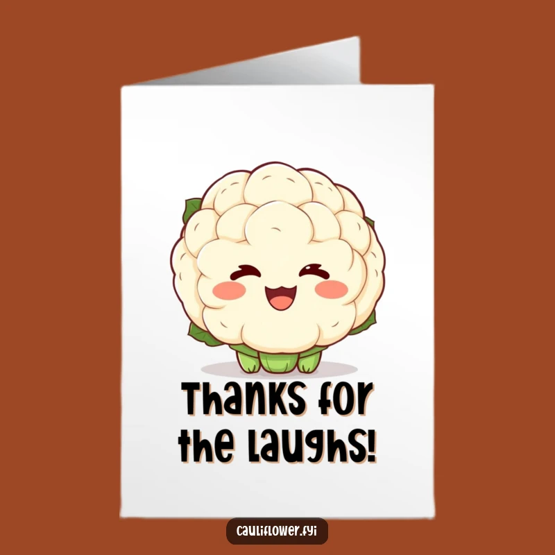 Free Printable Thank You Card: Laughing Cauliflower Downloadable Gift of Gratitude!