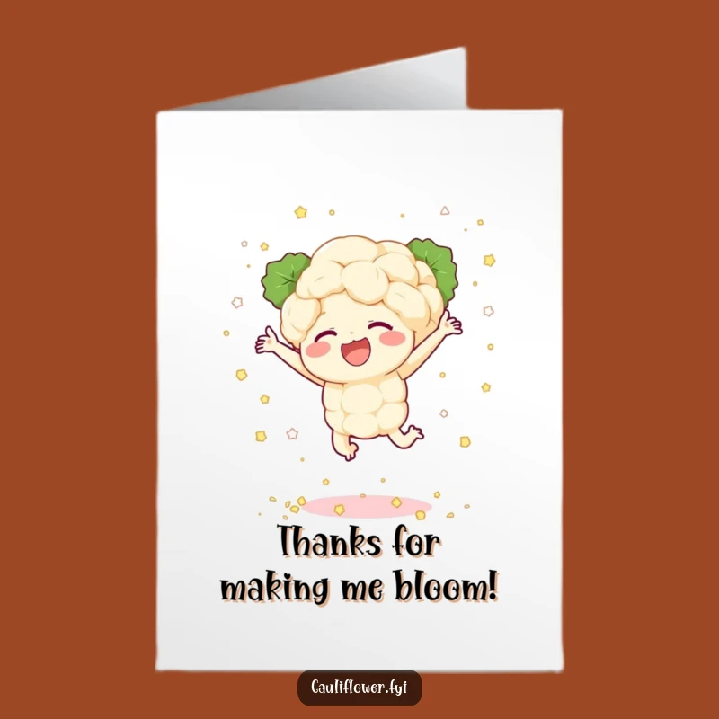 Thank You Burst Card: Free Printable Cauliflower Gratitude, Downloadable Gift of Thanks!