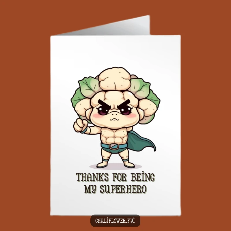 Free Printable Thank You Cauliflower Avenger Card - Funny Downloadable Gift