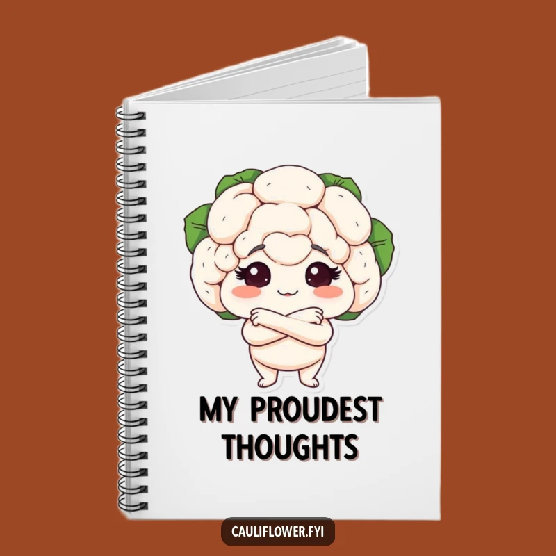 Funny Cauliflower Proud Notebook - Jot Down Successes with Veggie Smugness