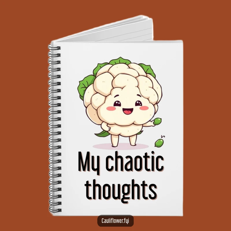 Funny Cauliflower Juggler Notebook: Jot Down Laughs with Pea Performance!