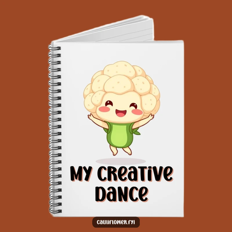 Funny Cauliflower Pirouette Notebook - Take Notes with Artistic Flair