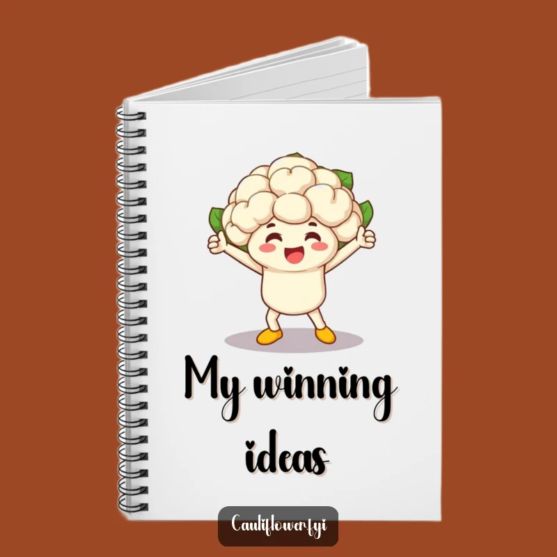 Funny Cauliflower Victory Notebook - Hilarious Veggie Race Winner Journal