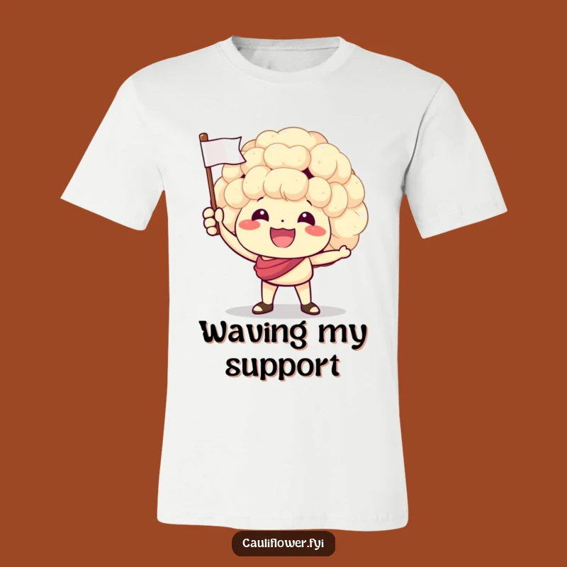 Funny Cheering Cauliflower T-Shirt - Victory Vegetable Fan Gift