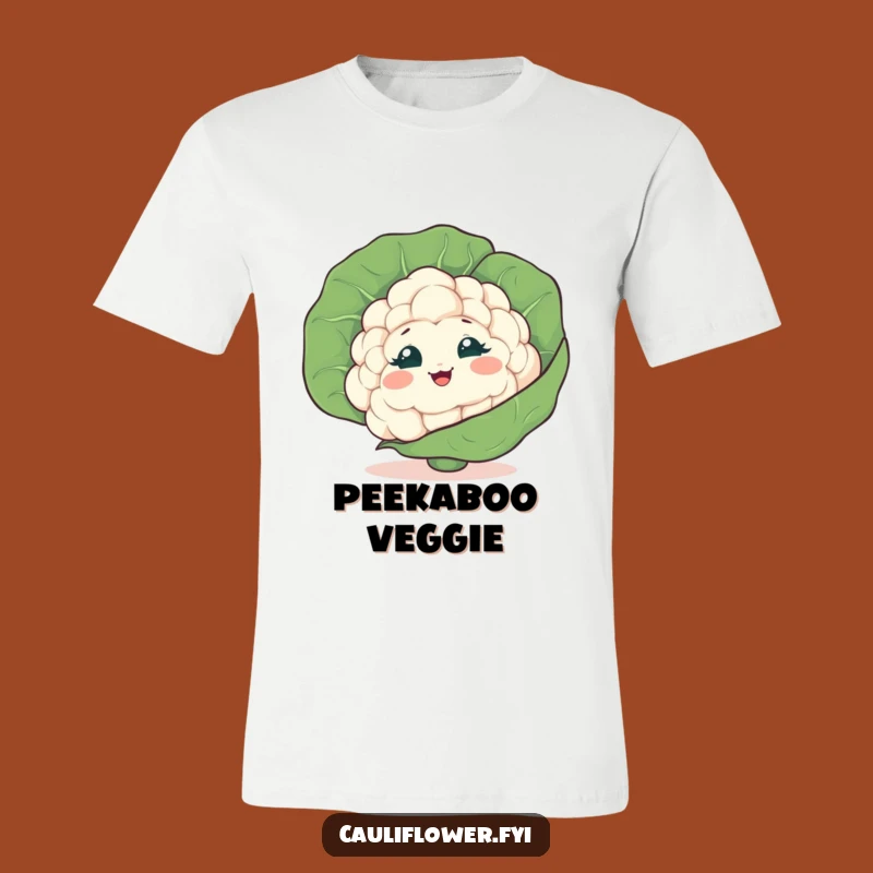 Funny Giggling Cauliflower T-Shirt, Playful Veggie Prankster Tee for a Hilarious Gift