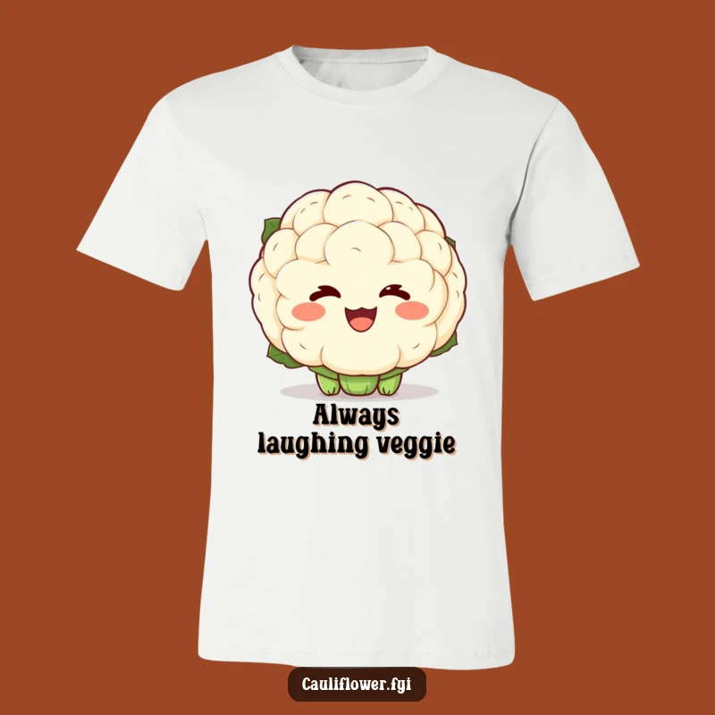 Funny Kawaii Cauliflower Laugh T-Shirt: Wear Your Happiness Out Loud!