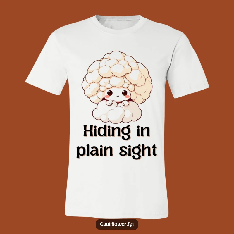 Funny Peekaboo Cauliflower T-Shirt: Hide and Seek with Style